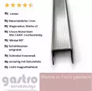 Edelstahl U-Profil , einseitig Leinen dessiniert,1,0 mm stark